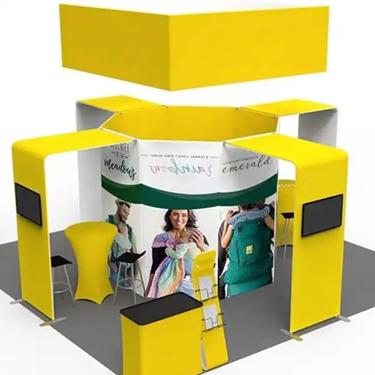 Custom Print Tension Fabric Display Ipad Sharing Station Tablet Kiosk Stands